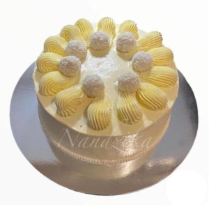Simple double layered vanilla cake