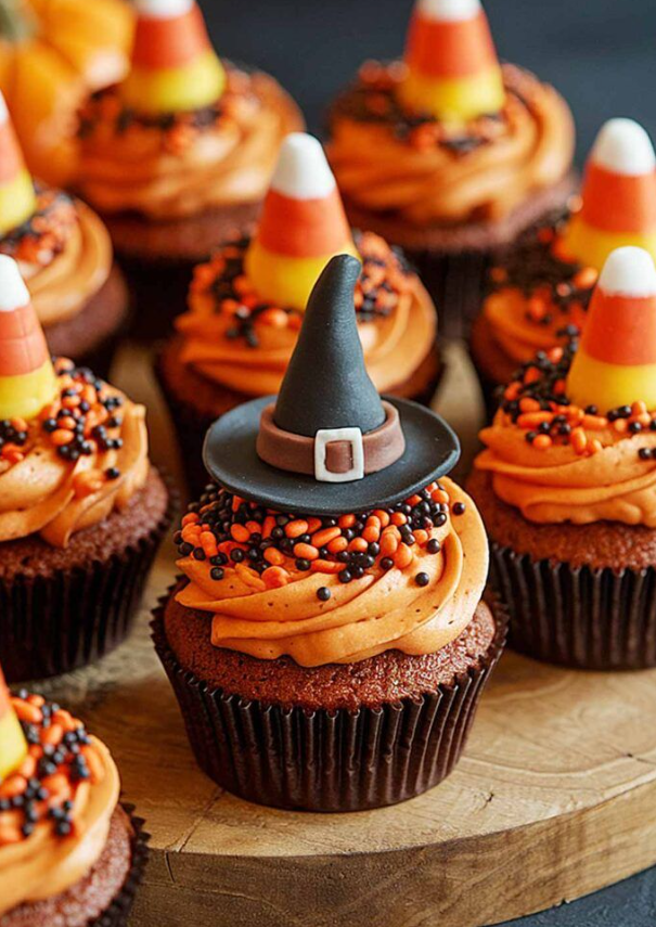 Witch Hat Halloween Cupcakes